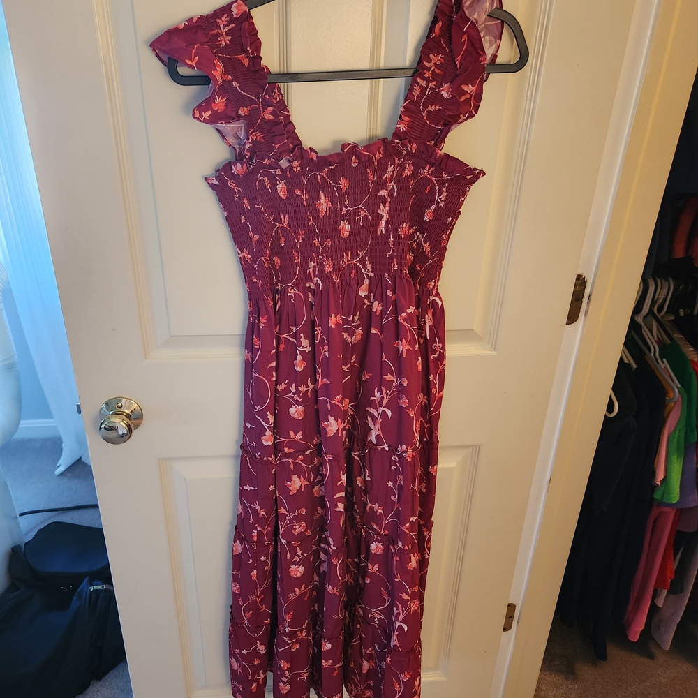 Hill House Red Cap Sleeve Maxi Dress